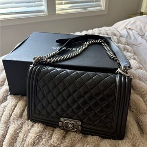 Chanel Black Quilted Leather Shoulder Bag